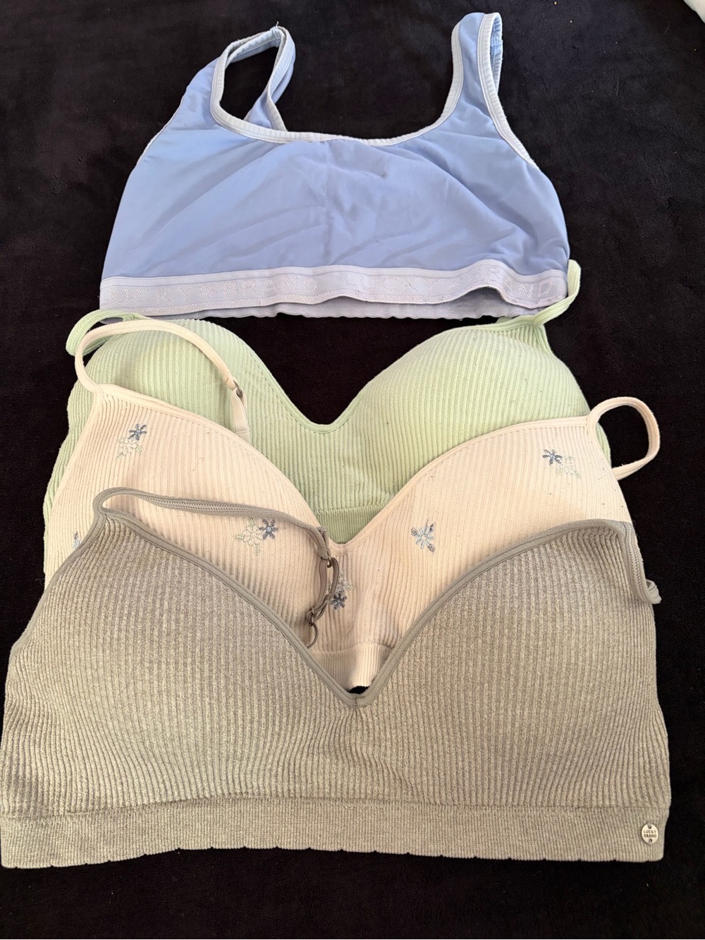 Everyday Seamless Bralette Set - Light Blue, Mint, Cream, Gray
